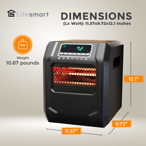 Lifesmart 1500 Watt Portable Electric Infrared Quartz Space Heater