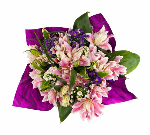 Valentine’s Roselily Double Bouquet Perspective: top