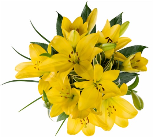 Assorted Lily Flower Bouquet Perspective: top