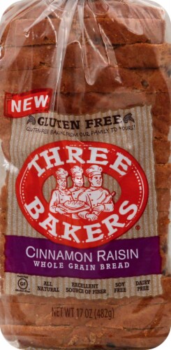 Three Bakers® Gluten-Free Cinnamon Raisin Whole Grain Bread Perspective: top