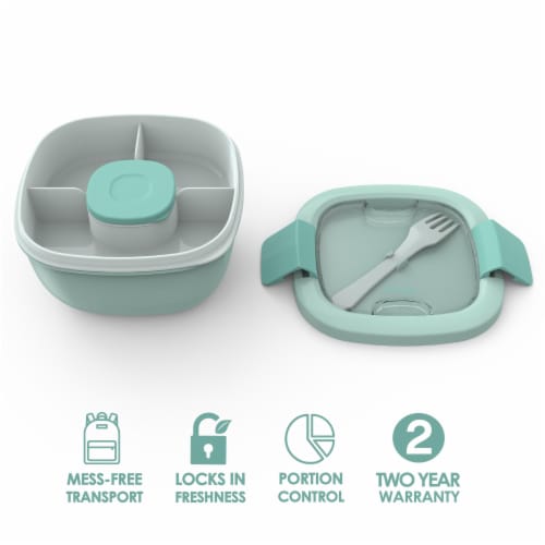 Bentgo® Salad Container - Coastal Aqua Perspective: top