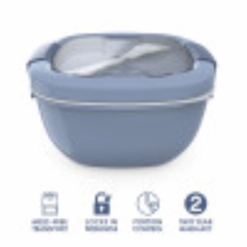 Bentgo Salad On-The-Go Food Container - Slate Perspective: top