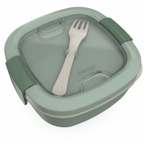 Bentgo Salad On-The-Go Food Container - Khaki Green Perspective: top