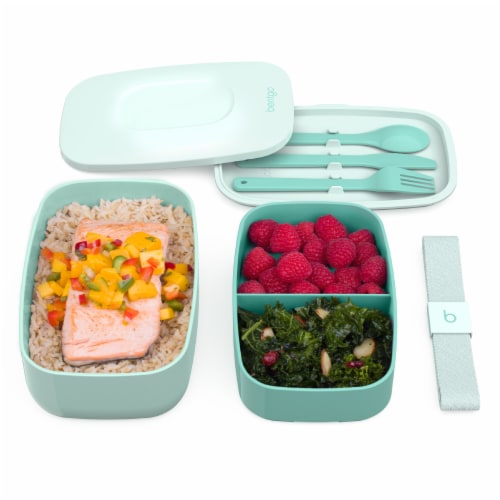 Bentgo® Classic On-The-Go Food Container - Coastal Aqua Perspective: top