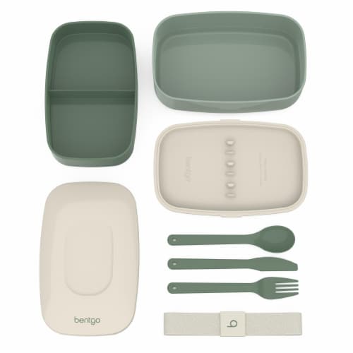 Bentgo Classic On-The-Go Food Container - Khaki Green Perspective: top