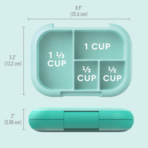 Bentgo® Kids Chill Leak-Proof Lunch Box - Aqua Perspective: top