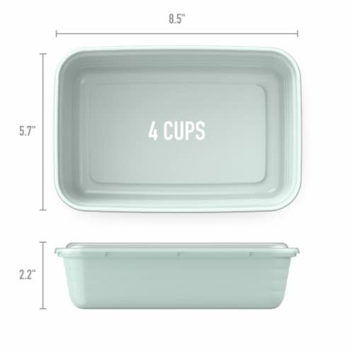 Bentgo® Prep Quick and Easy Meal Prep Containers - Mint Perspective: top