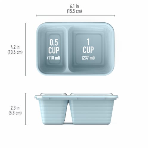 Bentgo® Prep 2 Compartment Snack Container - Sky Blue, 1 ct - Kroger