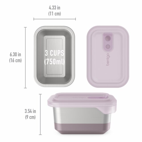 Bentgo® Microsteel 3 Cup Constainer - Dusk Perspective: top