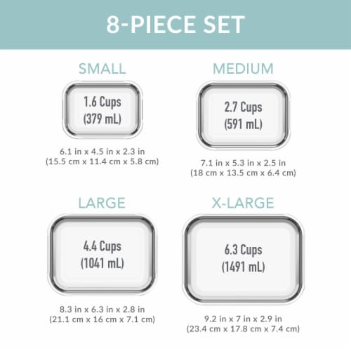 Bentgo® Glass Leak-Proof Food Storage Containers Perspective: top