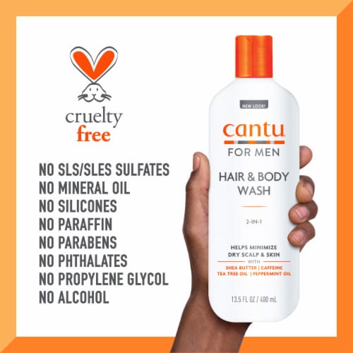 Cantu Men's Shea Butter 3-In-1 Shampoo Conditioner and Body Wash Perspective: top