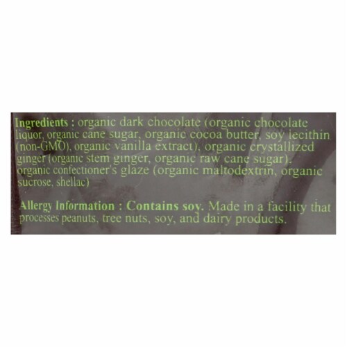 Next Organics Dark Chocolate Covered Ginger Perspective: top