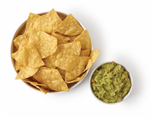 Made Fresh Corn Tortilla Chips Perspective: top