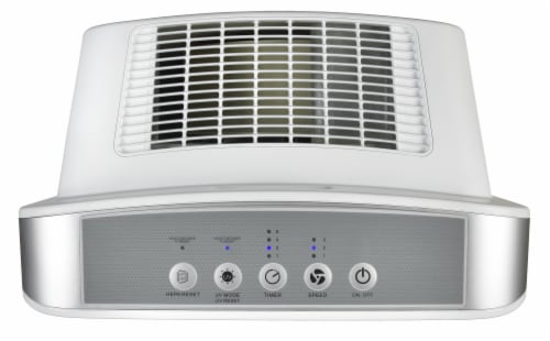 Guardian Technologies GermGuardian Mid-Size Console Air Purifier with True HEPA Filter - White Perspective: top