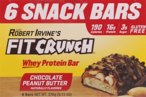 Robert Irvine's Fit Crunch® Chocolate Peanut Butter Whey Protein Bars Perspective: top