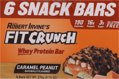Robert Irvine's Fit Crunch® Caramel Peanut Protein Bars Perspective: top