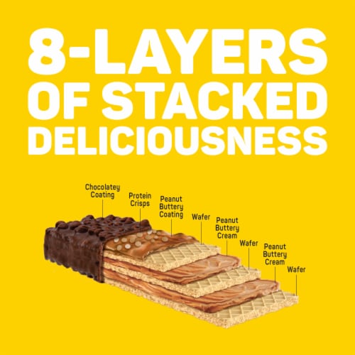 Fitcrunch Wafer Chocolate Peanut Butter Protein Bars Perspective: top
