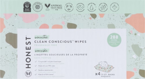 Honest Fragrance Free Baby Wipes Perspective: top