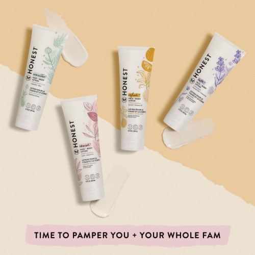 The Honest Company Calm Lavender Face + Body Lotion Perspective: top