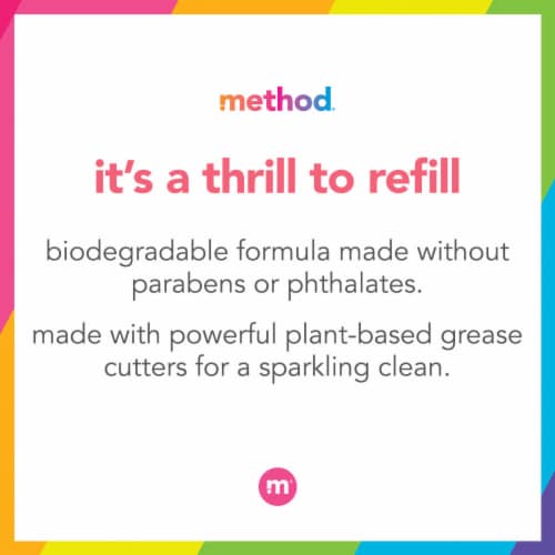 METHOD Gel Dish Soap Refill Lemon Mint Perspective: top
