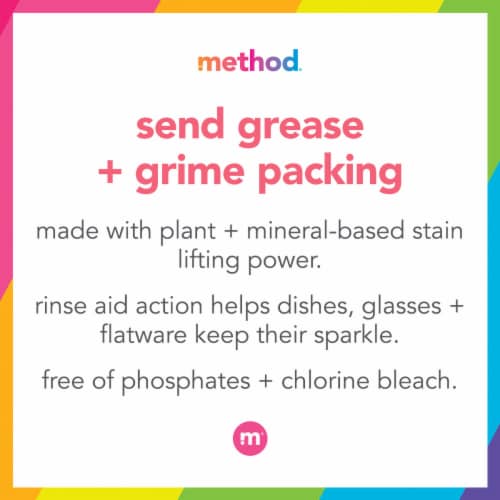 METHOD Power Dish Dishwasher Detergent Packs Free + Clear Perspective: top