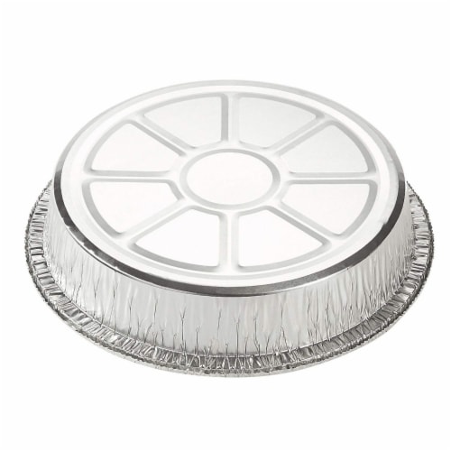 Aluminum Foil Pans - 25-Piece Round Disposable Tin Pans with Flat Board Lids for