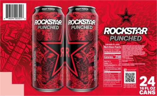Rockstar® Punched Fruit Punch Energy Drink Perspective: top
