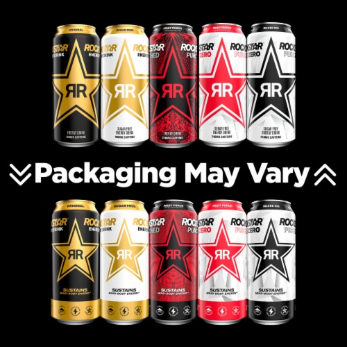 Rockstar® Original Energy Drink Can Perspective: top