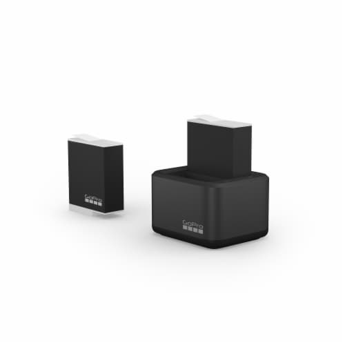 GoPro Dual Battery Charger + 2 Enduro Batteries Perspective: top