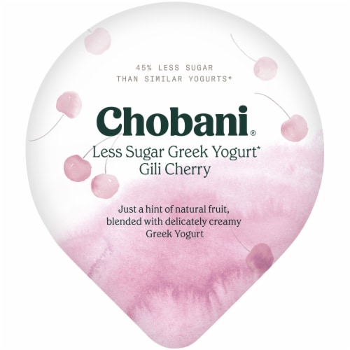 Chobani Less Sugar Gili Cherry Greek Yogurt Perspective: top