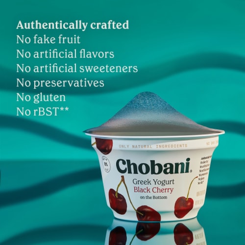 Chobani® Black Cherry on the Bottom Nonfat Greek Yogurt Cups Perspective: top