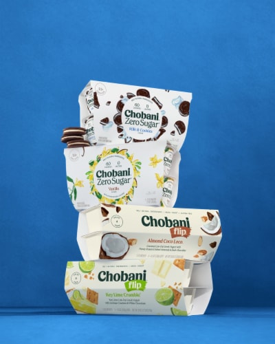 Chobani® Flip® Low-Fat Salted Caramel Crunch™ with Chocolate & Toffee Greek Yogurt Perspective: top