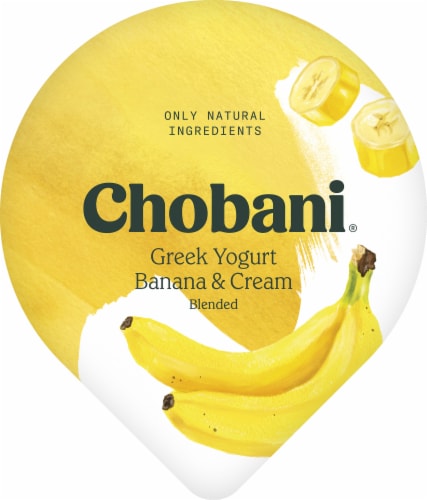 Chobani® Whole Milk Banana & Cream Greek Yogurt Cup Perspective: top