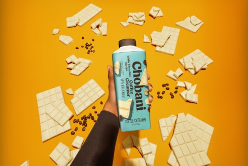 Chobani White Chocolate Mocha Coffee Creamer Perspective: top