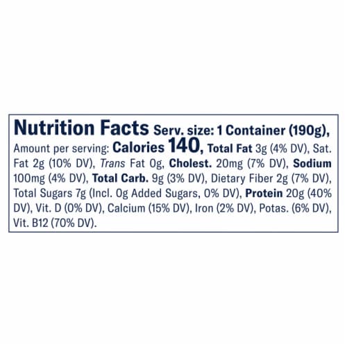 Chobani® 20G Protein Lowfat Greek Yogurt Vanilla 6.7oz Perspective: top