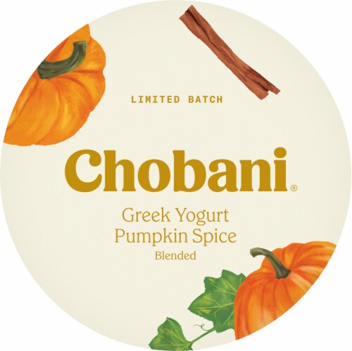 Chobani® Limited Batch Pumpkin Spice Lowfat Greek Yogurt Cup Perspective: top