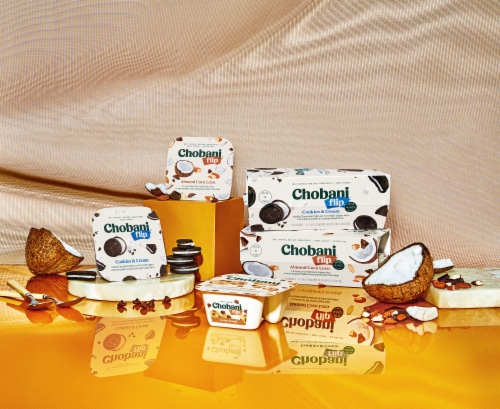Chobani® Flip® Low-Fat Cookies & Cream Greek Yogurt Perspective: top