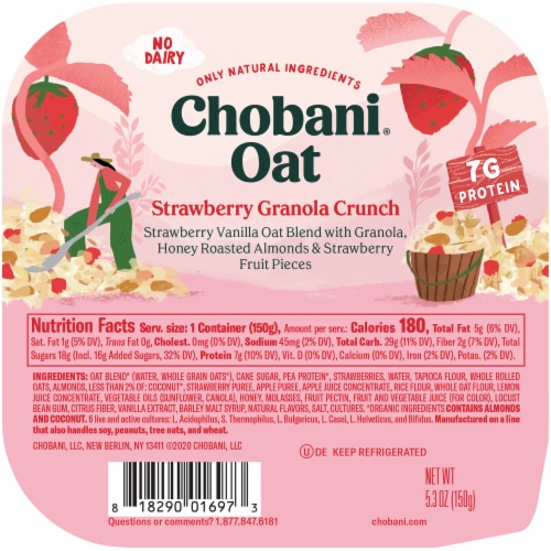 Chobani® Strawberry Granola Crunch Oat Blend Perspective: top