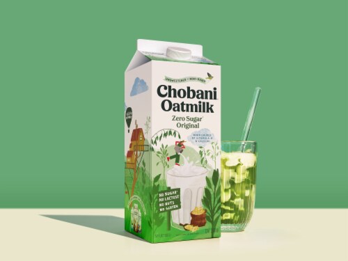 Chobani® Zero Sugar* Original Oatmilk Perspective: top