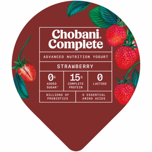Chobani Complete Ultra Cup Strawberry Yogurt Perspective: top