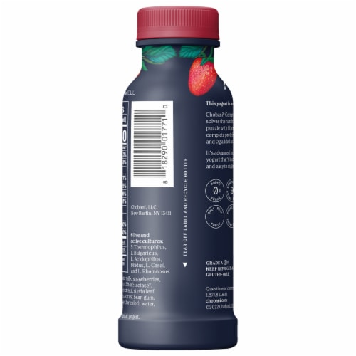 Chobani® Complete Strawberry Cream Advanced Nutrition Protein Greek Yogurt Shake Perspective: top