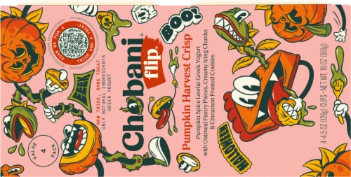 Chobani® Flip® Pumpkin Harvest Crisp Low-Fat Greek Yogurt Perspective: top