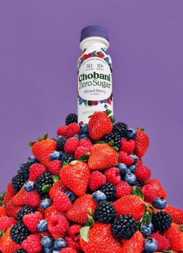 Chobani® Zero Sugar Mixed Berry Greek Yogurt Drink Perspective: top