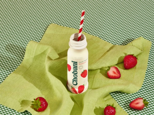 Chobani® Strawberry Low Fat Greek Yogurt Drink Perspective: top