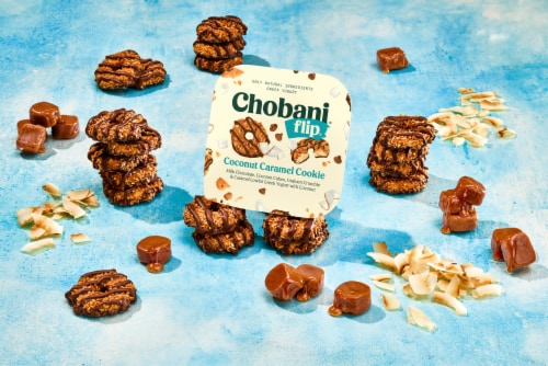 Chobani® Flip® Coconut Caramel Cookie Low Fat Greek Yogurt Cup Perspective: top