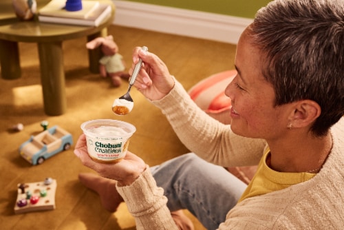 Chobani Creations Greek Mocha Tiramisu Yogurt Cup Perspective: top