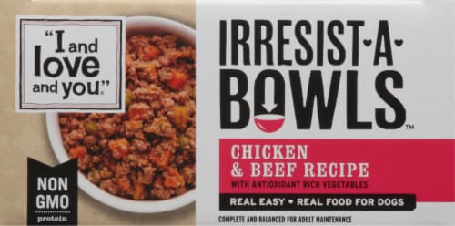 I and Love and You Irresist-A-Bowls™ Chicken & Beef Homemade Dog Food Perspective: top