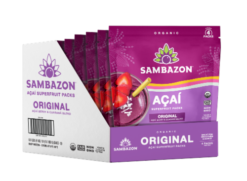 Sambazon® Organic Original Acai Blend Superfruit Pack Perspective: top