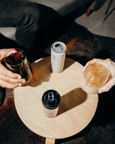 Bomani Cold Buzz Original Alcohol Infused Cold Brew Hard Coffee Perspective: top