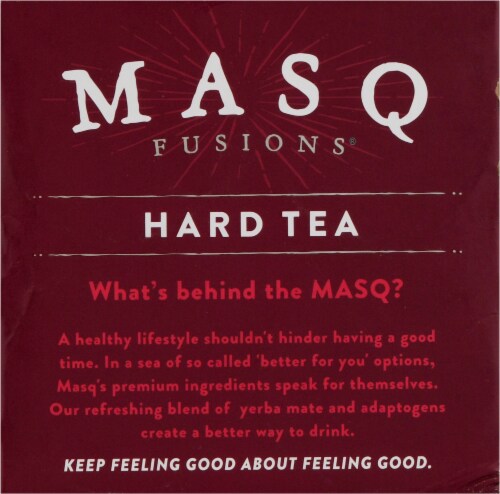 Masq Fusions Dragonfruit Acai Yerba Mate Hard Tea Perspective: top